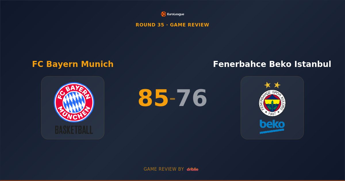 Bayern Munich Secures Crucial Home Victory Over Fenerbahce 85-76