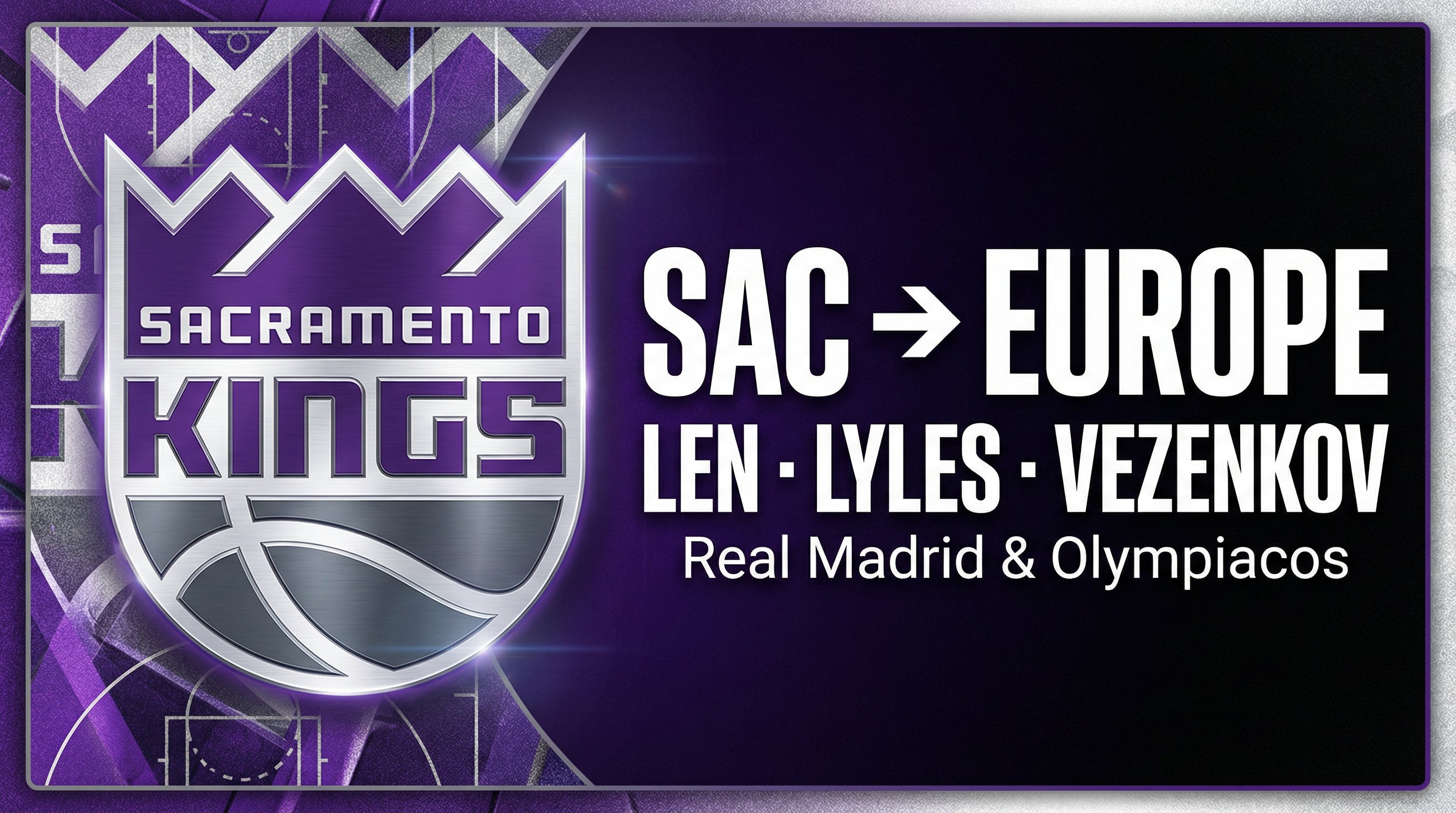 From Sacramento to Europe: The Kings Trio's EuroLeague Transition—Len & Lyles at Real Madrid, Vezenkov's Return Home