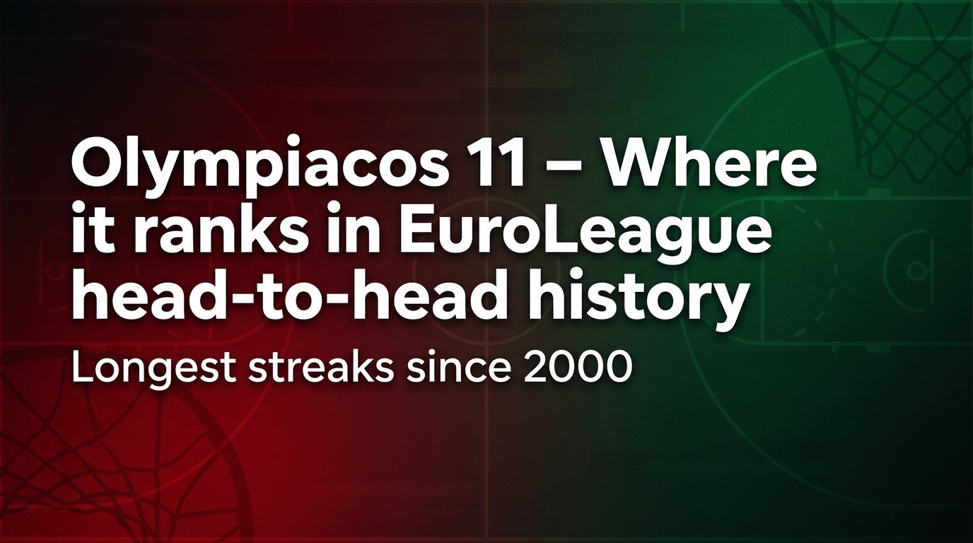 Olympiacos extend streak vs Panathinaikos to 11 — where it ranks in EuroLeague head-to-head history since 2000